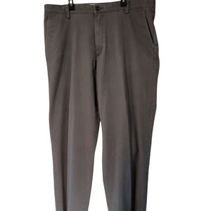 EUC Dockers Men's Gray Flat Front Dress Pants Button Zip Closure Pocket 38Wx33L